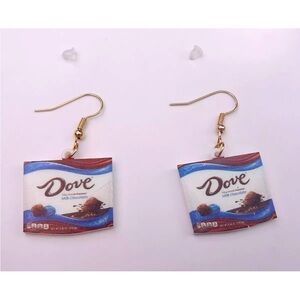 Chocolate Snack Themed - Fun Party Costume - Snack Bag - Hook Earrings